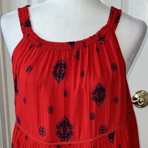 Free People Red Boho Dress. Like New! - Picture 8 of 12
